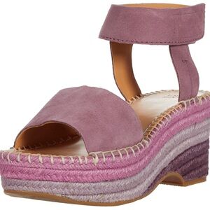 Frye Women's Purple Espadrille Sandals wedge Sz 7.5